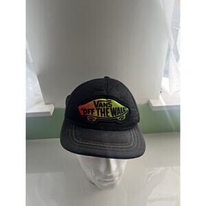 Vans Off The Wall Multicolor Skateboard Trucker Snapback Cap Hat Mesh Adjustable